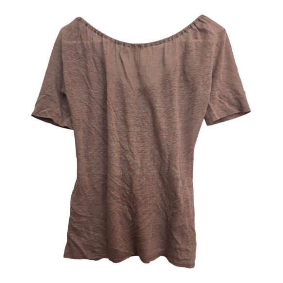 Ulla Johnson Tie Neck Shortsleeve Blouse Top Purple Pink Small Medium - Picture 2 of 4